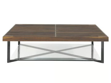 PONTON - Low square walnut coffee table by Ligne Roset - view 2